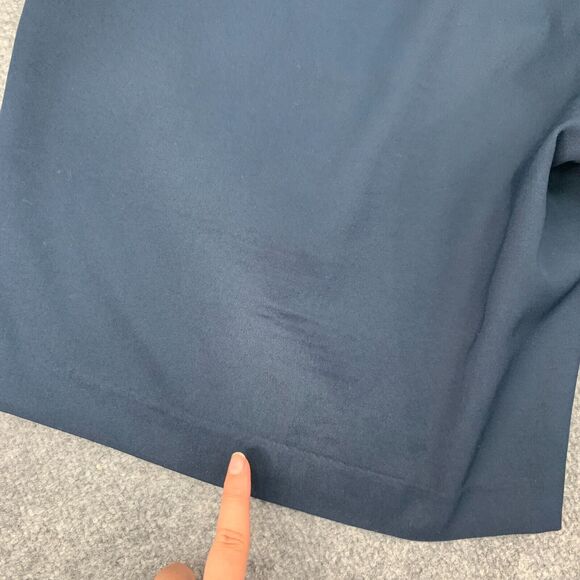 Alan Flusser Golf Shorts Mens 34 Navy Blue Pleated Front Lightweight Performance - Picture 8 of 12